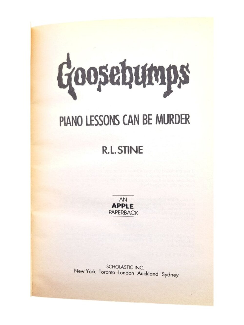 Vintage Goosebumps Books Stine Lot of 2 Piano Lessons Werewolf Swamp 1st Edition - Picture 6 of 13